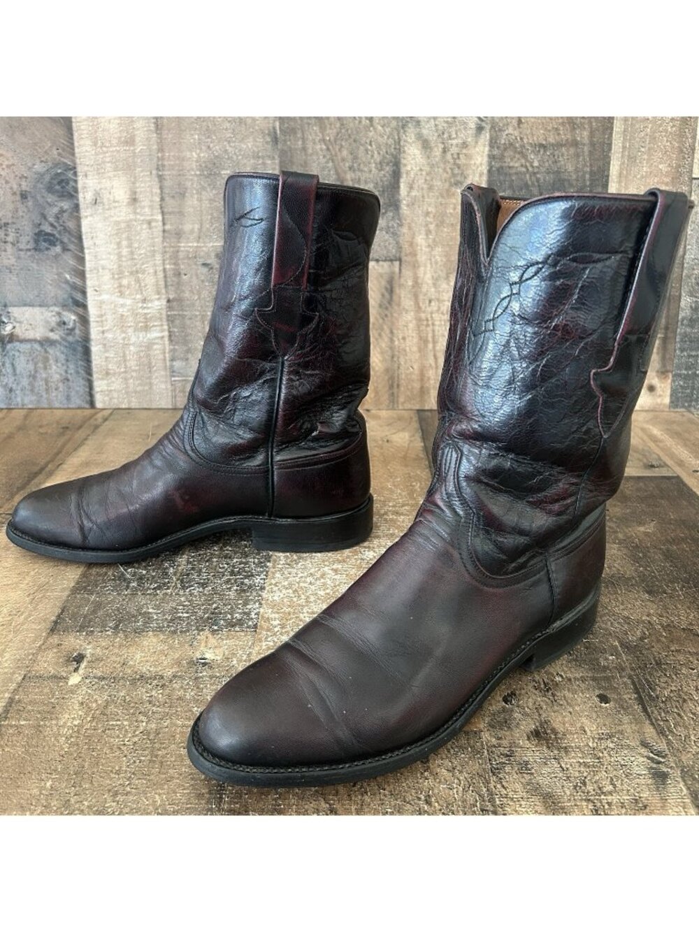 Lucchese Classics L6749 Black Cherry Western Cowboy Boots Mens 8.5 D